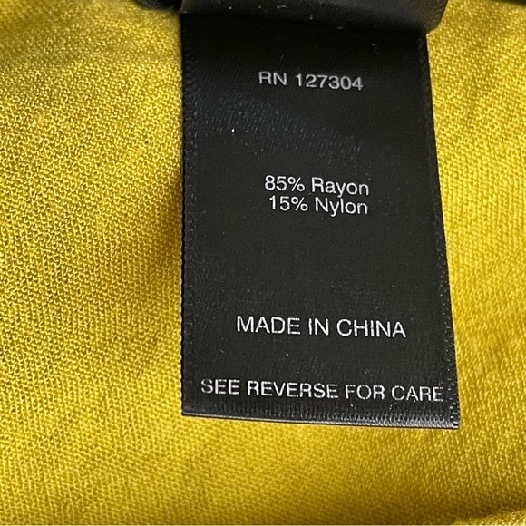 Ali Miles Boho Tunic | Size PM | Artsy Chartreuse Lagenlook Blouse Top - Picture 11 of 11